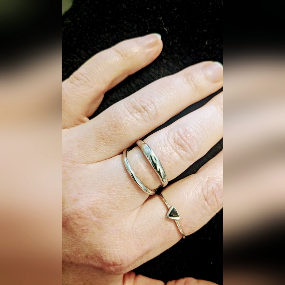 Solid Sterling Silver Ring, Adjustable Size